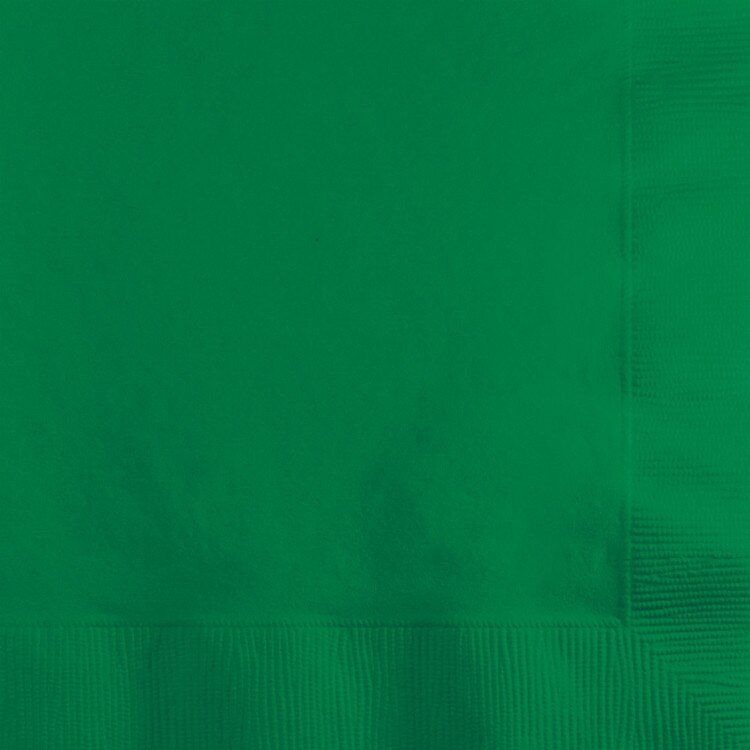 Solid Beverage Napkins emerald gree